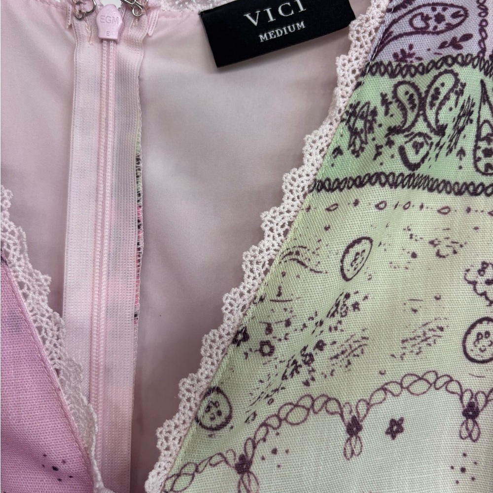 Vici Colorful Patchwork Mini Dress - image 5